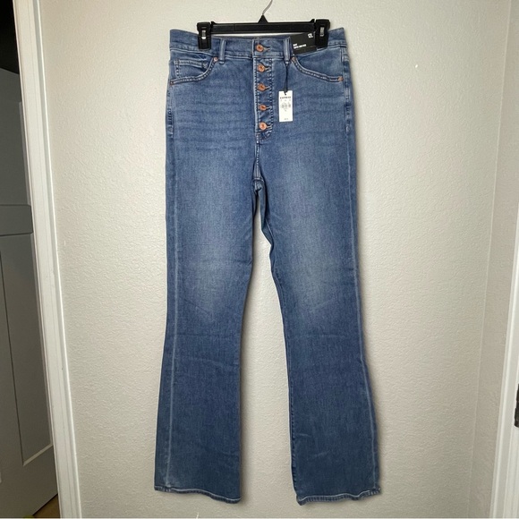 Express Denim - BNWT! Express Light Blue Bootcut Super High Rise Jeans Size 12L